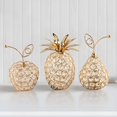 thumbnail image 2 of Silver Centerpiece Table Decorations, Modern Crystal Craft Pieces Set, Includes Pineapple Pear Apple, Holiday and Xmas Table Decor, Perfect for Festive Celebrations, 2 of 5