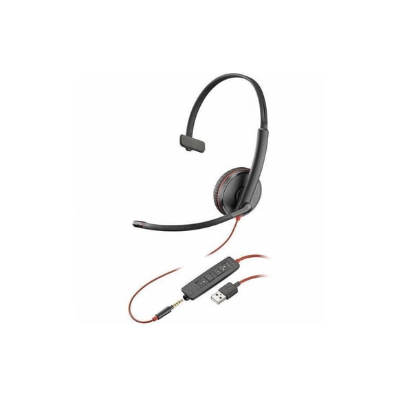 Plantronics Poly Blackwire 3215 Monaural USB-A Headset 80S06AA