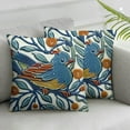 thumbnail image 2 of YANMS Decorative Throw Pillow Cover Set of 2, Boho Happy Knit Pattern Cushion Case for Sofa Couch Living Room Bedroom Outdoor (Blue Bird, 2pc), 2 of 6