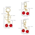 thumbnail image 2 of 6pcs Mixed Acrylic Cherry Charm Pendant Metal Alloy Keychain with Lobster Clasp Fashion Fruit Keyring Bags Hats Shoes Decor Chic Gifts, 2 of 5