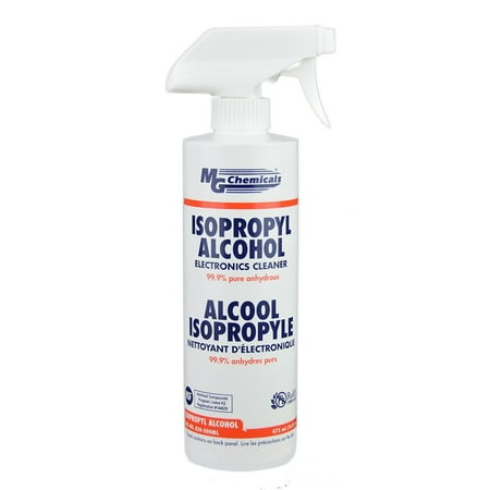 MG Chemicals 824-500ML 99.9% Isopropyl Alcohol Liquid Cleaner, 475ml (16 fl. Oz) Fill , Clear