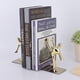 thumbnail image 3 of 1Pair Stainless Steel Kong Fu Man Shape Book Stand Novelty Book Ends Bookends for School Home Table Decor, 3 of 5