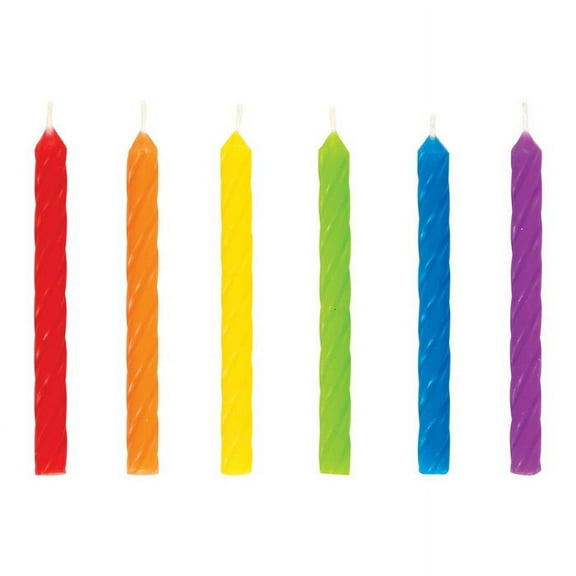 288 Count Bulk Pack Rainbow Spiral Candles