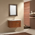 thumbnail image 4 of YOSHOOT Rustic Wooden Framed Wall Mirror, Natural Wood and Iron Bathroom Vanity Mirror for Farmhouse Decor,Vertical or Horizontal Hanging,26*18", 4 of 7