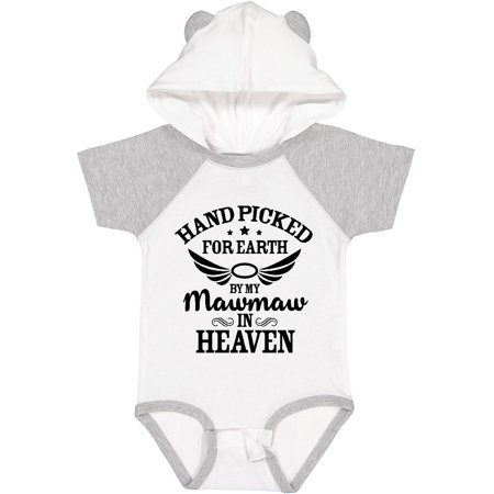 

Inktastic Handpicked for Earth by My Mawmaw in Heaven with Angel Wings Gift Baby Boy or Baby Girl Bodysuit