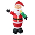 thumbnail image 2 of Papá Noel inflable iluminado, Papá Noel inflable navideño, decoración del hogar, Papá Noel inflable iluminado para patio, césped, jardín, adaptador de Macarena Inflable al aire libre, 2 of 8