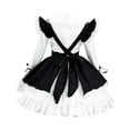 thumbnail image 4 of asdoklhq Kaftan Dresses for Women Cute Japanese Maid Outfit with Matching Girl Dress Women's Clothing Set Black M, 4 of 4
