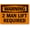 Warning Sign 4, variant on Warning 2 Man Lift Required Alert Sign - 8"x12" Metal Sign, Construction Warehouses Safety Marker