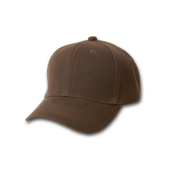 Plain Fitted Hat - Brown, 7 1/2