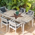 thumbnail image 2 of Texas Star Vintage Table Cloths for 6 Foot Rectangle Tables, Retro Brown Berry Wooden Patio Waterproof Elastic Fitted Tablecloths, Washable Rectangular Table Cover for Camping, 2 of 8