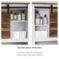 thumbnail image 3 of Landia Home Farmhouse over the Toilet Bathroom Storage, 2 of Shelves, White Wood Finish, 3 of 7