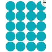 Teal Polka Dot Circle Wall Decals Room Decor Stickers Includes (40) 2.5" Teal Dots