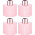 thumbnail image 1 of HARFINGTON 4pcs Empty Glass Diffuser Bottle 140ml/4.7oz Refillable Fragrance Accessories Aromatherapy Jar Container for Replacement Reed Diffuser DIY Home Bathroom Pink with Gold Tone Cap, 1 of 6