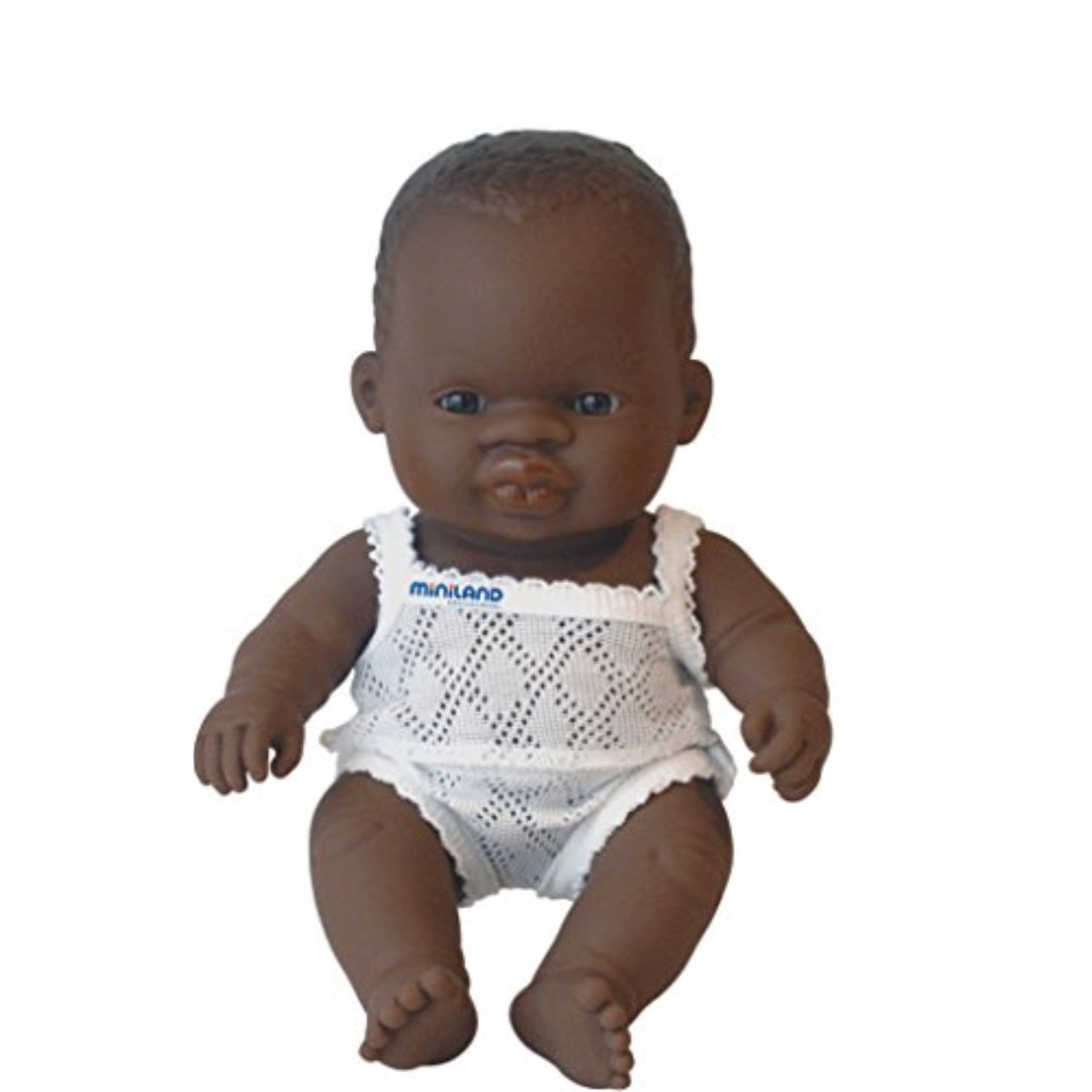miniland newborn baby doll african boy (21cm, 8 2/8")