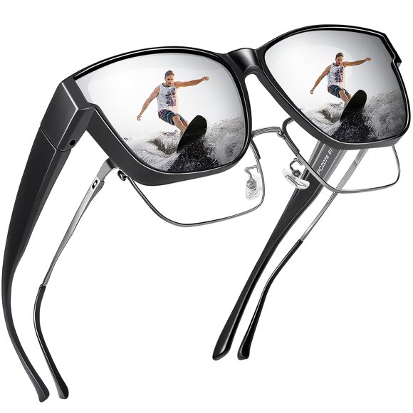 Gafas de Sol Polarizadas Peekaco UV400 para Usar Sobre Anteojos para Hombre y Mujer