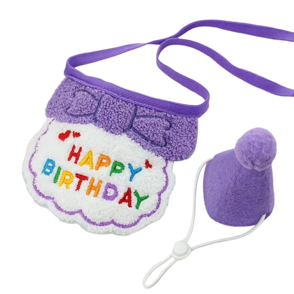 Birthday Party Hat Bibs Scarf And Cat