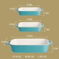 thumbnail image 2 of SWEEJAR Ceramic Bakeware Set, Rectangular Baking Dish for Cooking, Kitchen, Cake Dinner, Banquet and Daily Use, 12.8 x 8.9 Inches porcelain Baking Pans (Navy), 2 of 6