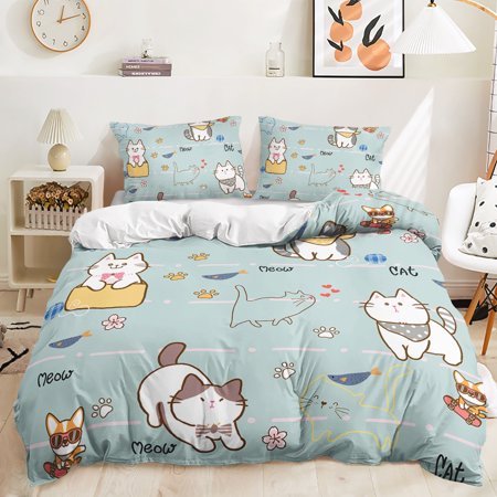 Hosima 3 Piece 3D Digital Printed Duvet Cover Full Size Bedroom Decorative Bedding Set,DEX34-Full