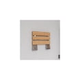 thumbnail image 2 of HomeStock Artisanal Abode Brushed Nickel Folding Teak Wood Shower Seat Bench, 16-Inch Compact Design with Adjustable Legs, Teak Construction for Moisture Resistance, 2 of 10
