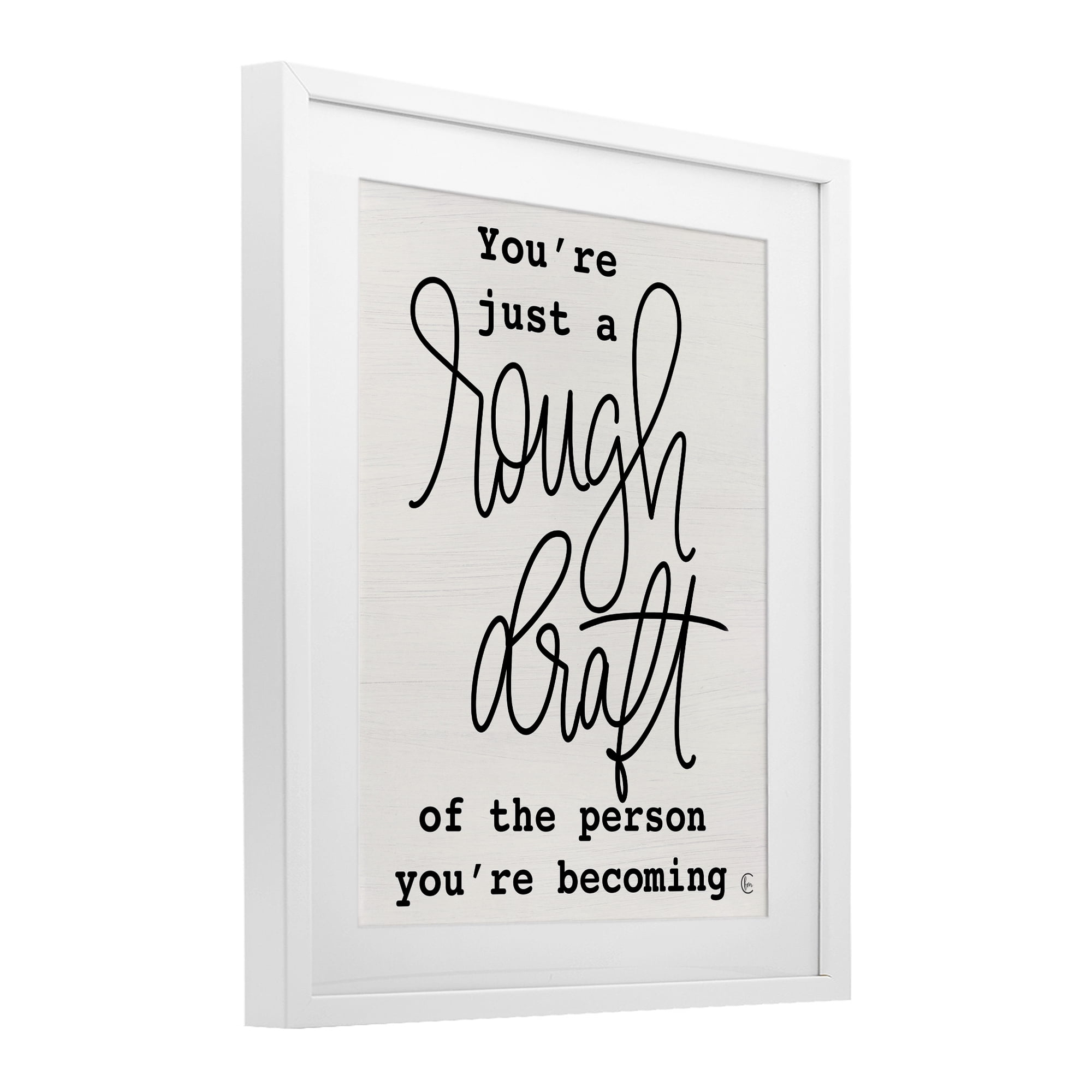 Stupell Industries Rough Draft Of Person White Framed Print Under Glass, design by Fearfully Made Creations