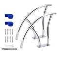 thumbnail image 1 of Yiwa 304 Stainless Steel Pool Handrail, Non-Slip Blue Handle, 385 LB Capacity, Easy Install Railing for Inground Pools, 1 of 6
