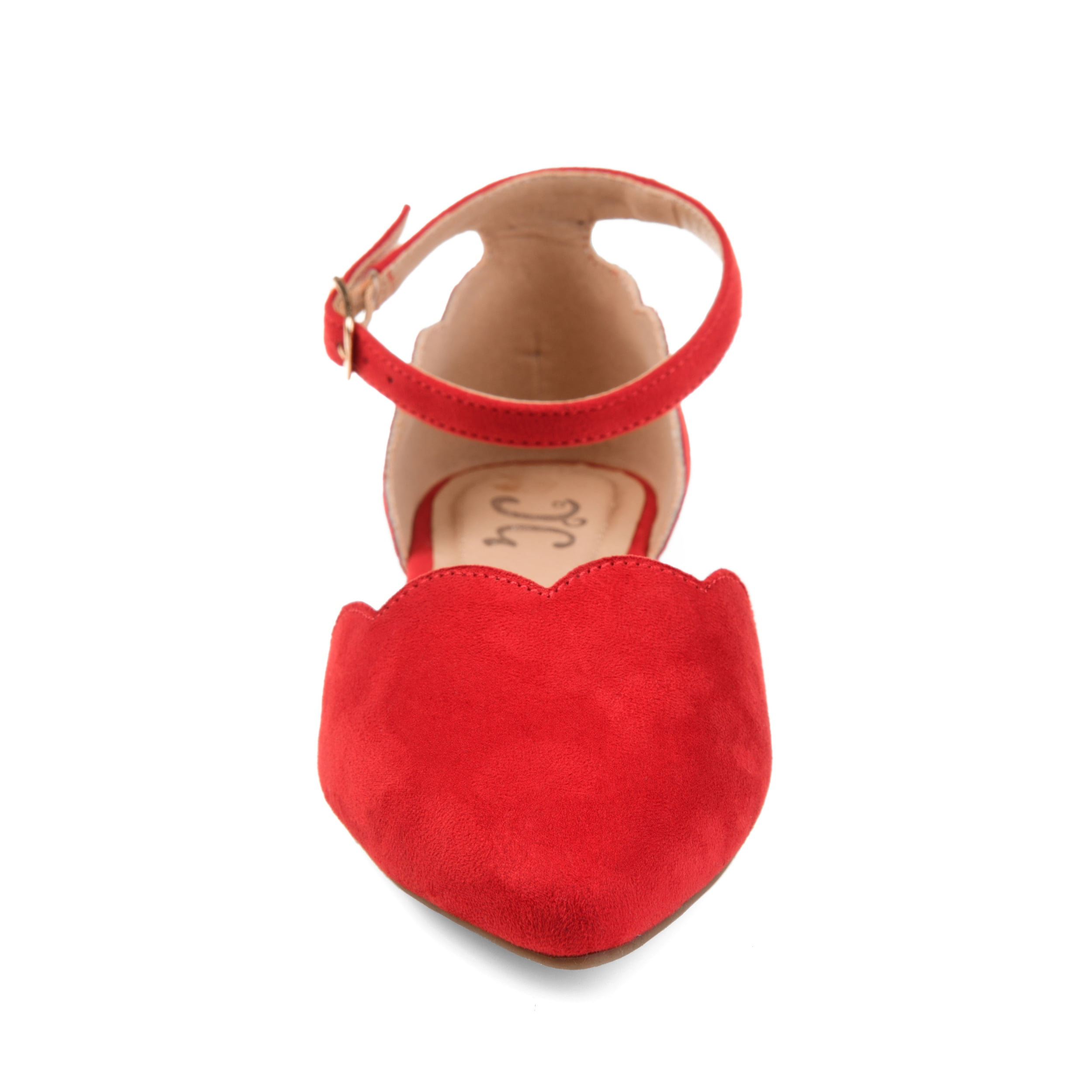 Journee Womens Lana Buckle Pointed Toe Ballet Flats, Widths Available