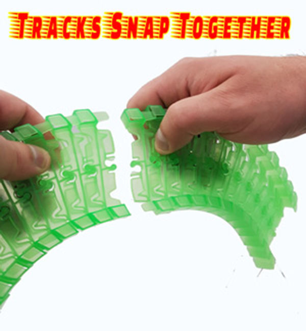 Magical Light Up Twisting Glow In The Dark Race Tracks - Magical Twister Race Track Toy Cars - Endless Glowing Track Possibilities - image 3 of 7