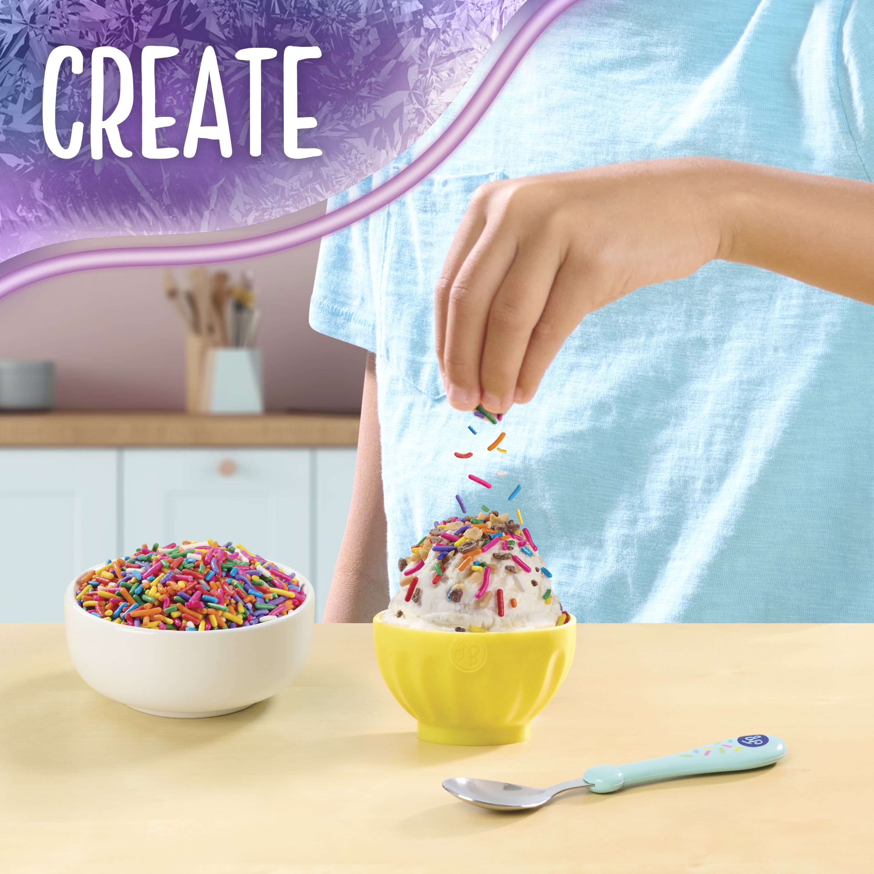 Easy Bake Freezy Bake Ice Cream Maker Toy, Plastic Kitchen Playset for Kids Ages 8 and up