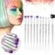 thumbnail image 2 of Juego de 10 brochas de maquillaje portátiles, brochas, brochas para sombras de ojos, 2 of 4