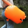 thumbnail image 1 of SKISUNO Orange PVC Swim Buoy with Large Dry Storage Bag Lightweight Inflatable Floating Gear for Boating Kayaking, 1 of 8
