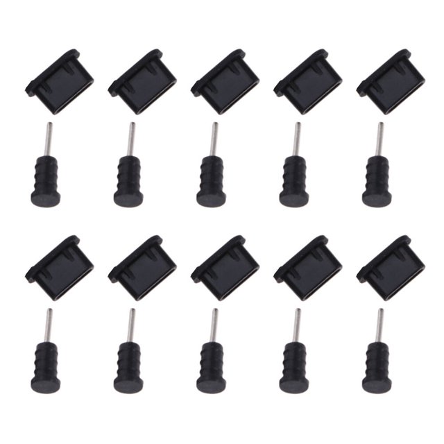 30pcs Silicone Type-C Dust Plugs for Type-C Port Earphone on Phone Tablet Laptop