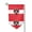 Sharp Corner, variant on Austrian Flag Garden Flag Vertical Double Sided Yard Outdoor Decoration 12.5 x 18 Inch Square