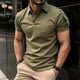 thumbnail image 4 of Camisetas tipo polo azules para hombre, para gimnasio, con cuello, lisas, sin logotipo, para hombre, ropa de moda para hombre, cómoda y normal, 4 of 5