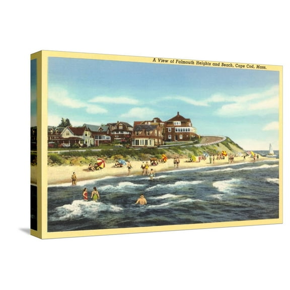 Art.com Falmouth Heights, Cape Cod Stretched Canvas Print Wall Art, 18" x 12"
