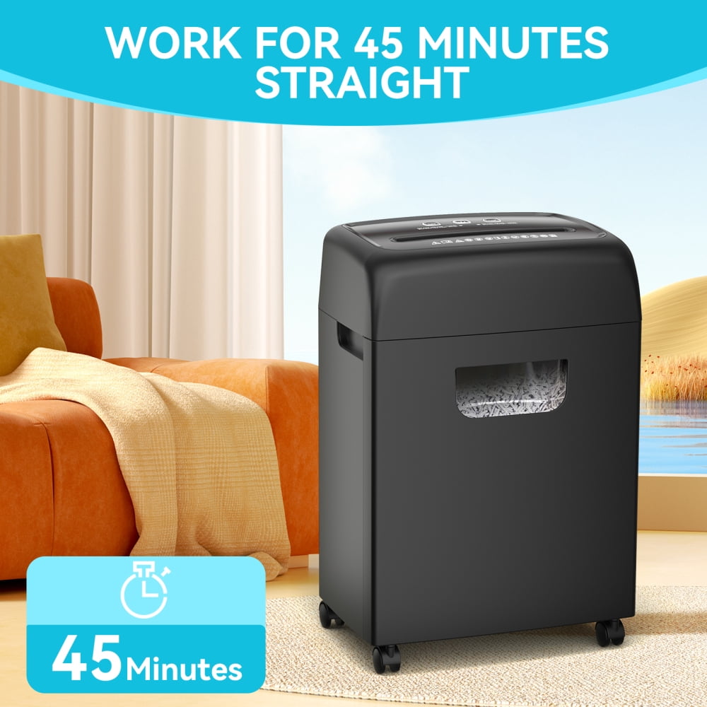 Paper Shredder,18-Sheet High Security Level P-4 Heavy Duty Paper/Card Shredder for Home Office by 5.28 Gallons Pullout Waste Bin,Micro Cut Paper and Credit Card CD Shredder(ETL)