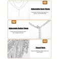 thumbnail image 3 of Aivtalk Womens Halter Tops Sparkly Tassel Metallic Crop Tank Backless Rhinestone Sequin Body Chain Vest Adjustable V Neck Cami Shirt Clubwear Rave Outfit with a pair of Sticky Bra Silver, 3 of 6