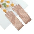 thumbnail image 5 of Unique Bargains 1 Pair Sunblock Mittens Ditsy Floral Lace Sun Block Driving Gloves for Women Pink, 5 of 5