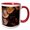 Red/White, variant on 3drose, New Mexico, Santa Fe, Plaza, Cowboy Hats on Display - Us32 Rca0067 - Rob Casey, 15oz Two-tone Red Mug