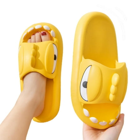 

Cute Dinosaur Slippers Anti-Slip Open Toe Slides for Women Men