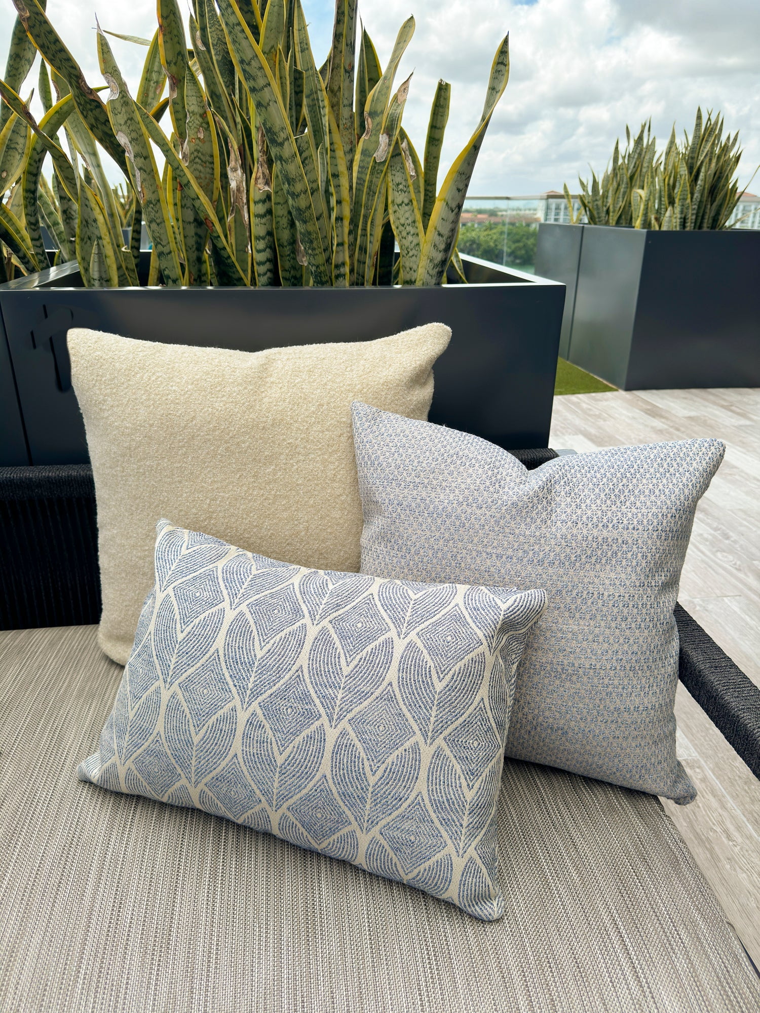 Coastal Breeze Indigo Indoor Outdoor Pillow 20x20