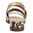 thumbnail image 2 of KAREN SCOTT Womens Gold Mixed Media Cushioned Xeena Round Toe Wedge Slip On Slingback Sandal 10 M, 2 of 4