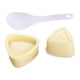 thumbnail image 4 of Molde triangular para hacer bolas de arroz con forma de sushi, ideal para almacenar alimentos y para uso doméstico. Conjunto beige, 4 of 9