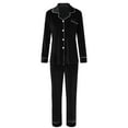 thumbnail image 4 of HJYCHN Velvet Pajama Set with Elegant Lace Suspenders and Comfortable Shorts for Cozy Home Wear and Relaxation Black XXL, 4 of 5