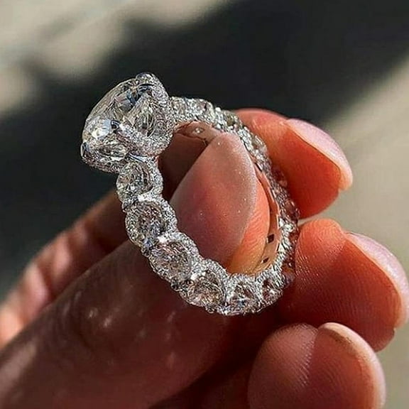 SEPARQI Elegant Anniversary Proposal For Her Ladies Comfortable Fit High Quality CZ AAA Zircon Ring Ideal Jewelry Gift Comes in Elegant Box