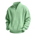thumbnail image 3 of Abcomgle Boys Waffle Knit Pullover Fashion Full Zip Kids Pullover Sweatshirts Stand Collar Long Sleeve Boys Sweater Casual Boys Fall Shirts, 3 of 8