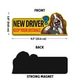 thumbnail image 3 of WIRESTER Caution New Driver Removable and Reusable Car Magnet Sticker Sign Reflective Vehicle Safety Sign for Student Drivers, 9.3 x 3.8" - New Driver Basset Hound Dog, 3 of 7