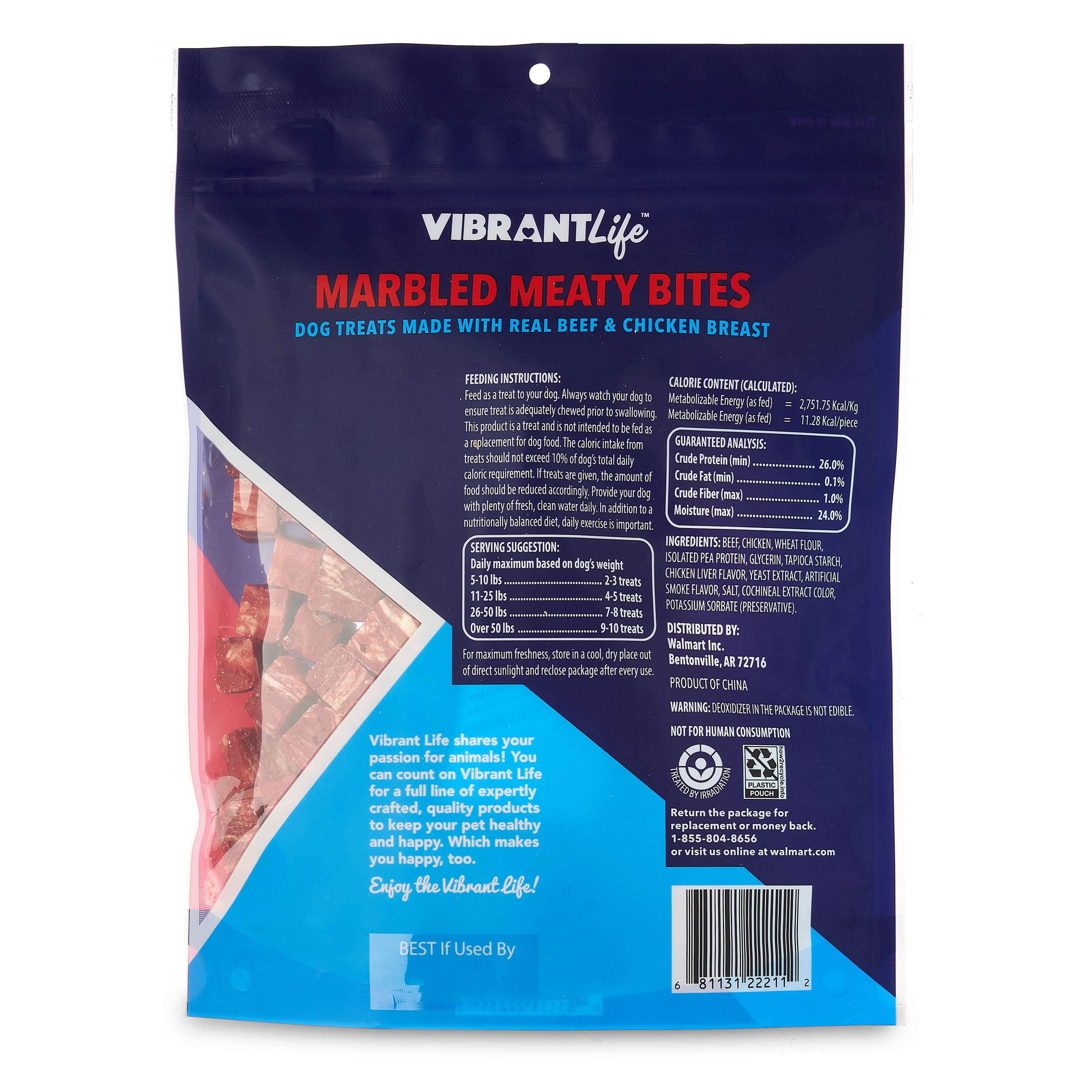 Vibrant Life Marbled Meaty Bites Dog Treats, 16 oz