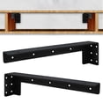 thumbnail image 3 of Soportes de estante en L, soportes de estante de resistencia, soporte de estante colgante de pared Industrial para estantería de perfecl Soportes flotantes para estantes, 3 of 8
