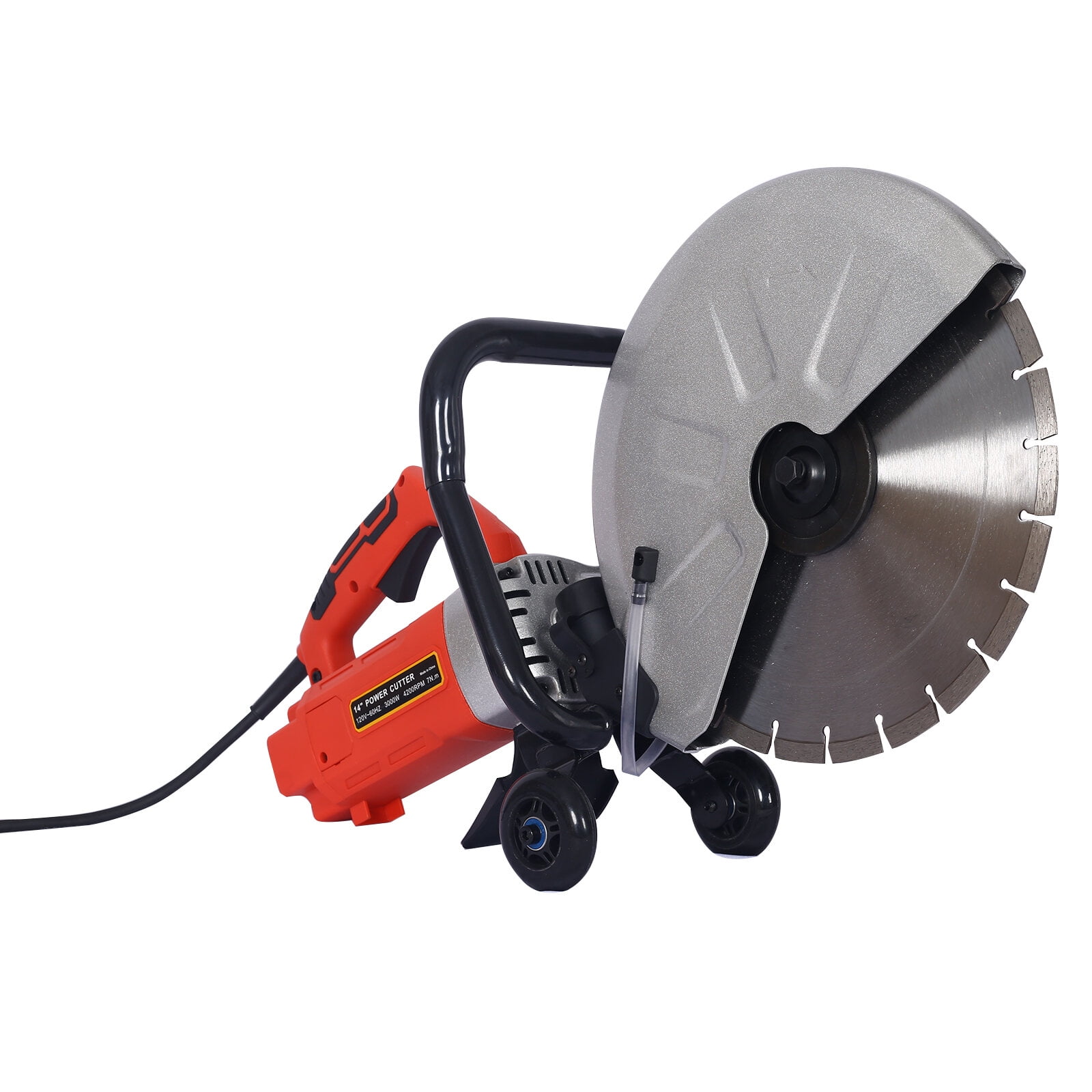 Cordless Drill Electric 14" Cut Off Saw Wet/Dry Concrete Saw Cutter Guide Roller with Water Line Attachment 3000w with blade,Impact Driver