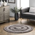 thumbnail image 2 of nuLOOM Tapis de Zone de Shag Touffeté à la Main Classie, Ovale 4' x 6', Gris Multi, 2 of 4